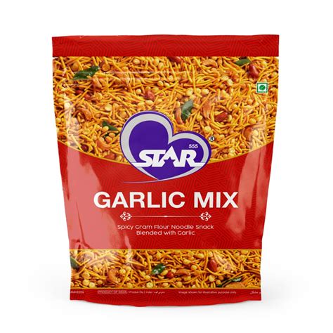 STAR 555 Garlic Mix Namkeen |Delicious Flavoured Snacks | Spicy Gram ...