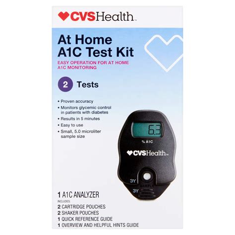 Buy CVS A1C At Home Test Kit, Home Use Monitoring of Glycemic Control ...