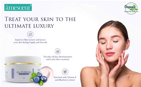 Amesoeur Botanicals All-Purpose Massage Cream - Enriched with Blueberry ...