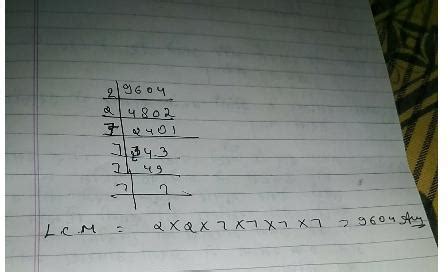 What is the LCM of 9604 - Brainly.in