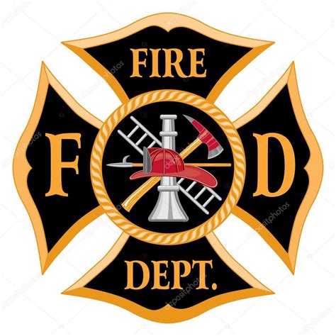 Fire Department Maltese Cross Vintage is an illustration of a vintage ...