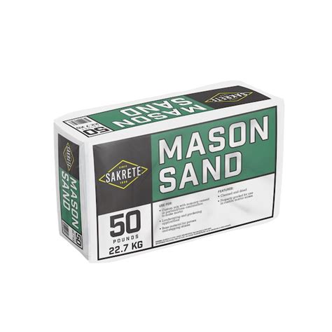 Sakrete 0.5-cu ft 50 Pound(s) Dry mason sand in the Concrete Aggregates ...