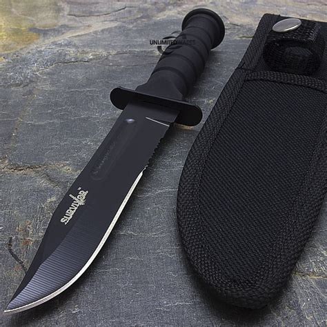 NEW!!! 7.5" MILITARY TACTICAL COMBAT KNIFE w/ SHEATH Survival HUNTING ...