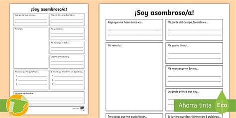 Ficha de actividad: ¡Soy asombroso/a!