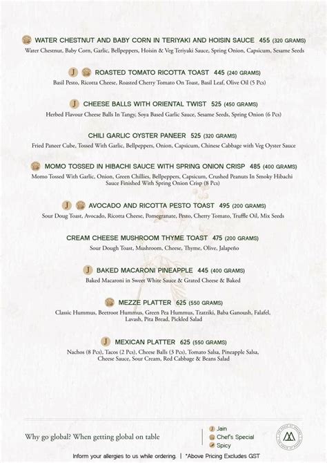 Menu at The House of Makeba - Veg Restaurant in Bhat, Ahmedabad, Ahmedabad