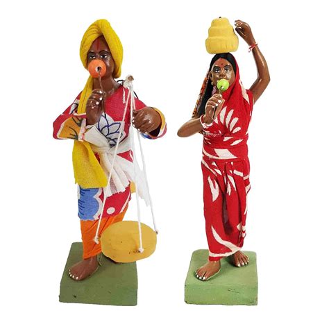 Buy Krishnanagar Handmade Clay Indian Snake Charmer Human Figure for ...