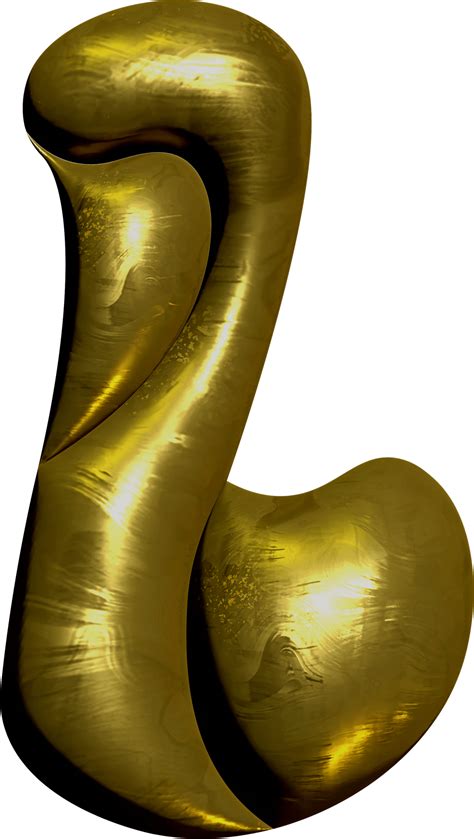 Free brillante oro globo metálico letra l capital. 22588408 PNG with Transparent Background