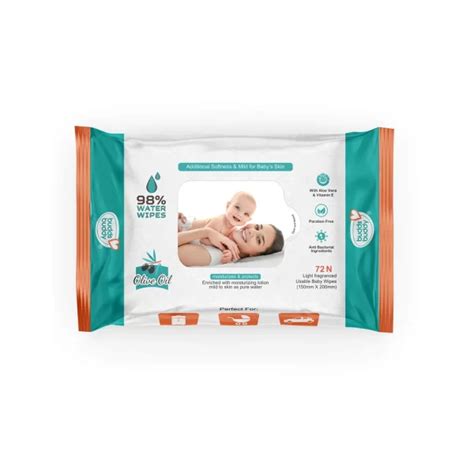 BuddsBuddy Olive Oil Baby Wet Wipes (72 Wipes) - Cureka