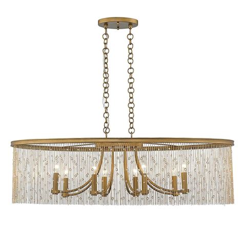 Golden Lighting Marilyn 8-Light Peruvian Gold Glam Linear Kitchen ...