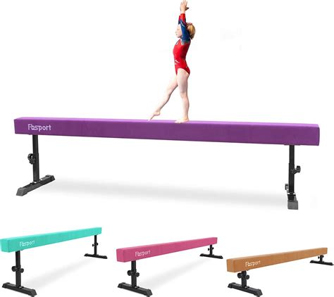 FBSPORT 8ft Adjustable Balance Beam, High&Low Floor Beam Gymnastics ...