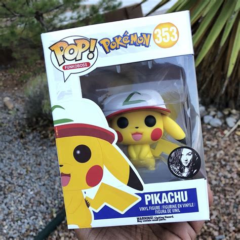 Custom Funko Pop! Pokemon Custom Exclusive PIKACHU In Ash’s Cap ...