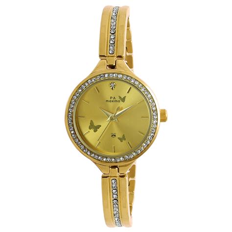 Maxima GOLD Women Gold Dial Analogue Watch - 52821BMLY