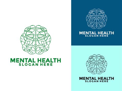 Mental Health Logo , Human think health, healthy mind logo creative ...