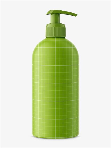 Universal matt bottle with pump mockup - Smarty Mockups
