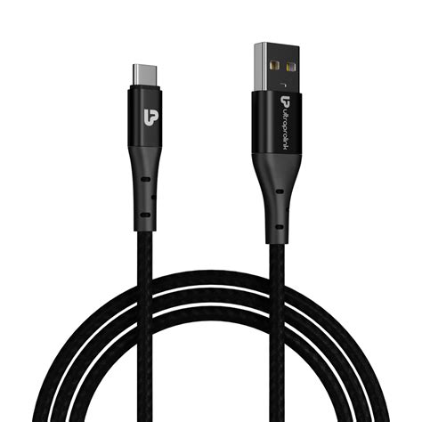 USB A- Type C Fast Charging Cable 1.5m Zoom 65W UL1097BLK-0150 ...