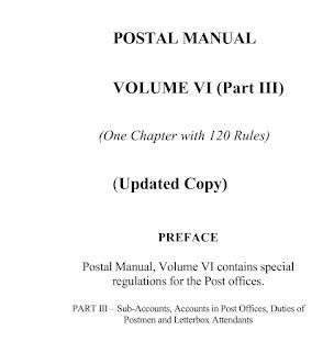 Revised Postal Manual Volume VI part III dated 18/03/2021