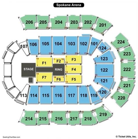 Image result for Spokane Arena Seating Chart