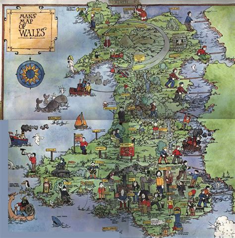 Detailed tourist illustrated map of Wales | Wales | United Kingdom ...