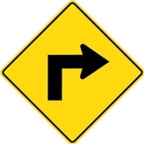 Buy WA-1R Right Turn Sign | Traffic Control Signs | B.M.R. Mfg. Inc.