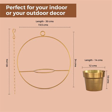 TrustBasket Luna Metal Hanging Planter