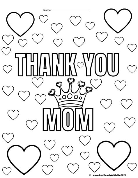 Parents and Teachers Appreciation Thank You Coloring Pages | Made By ...