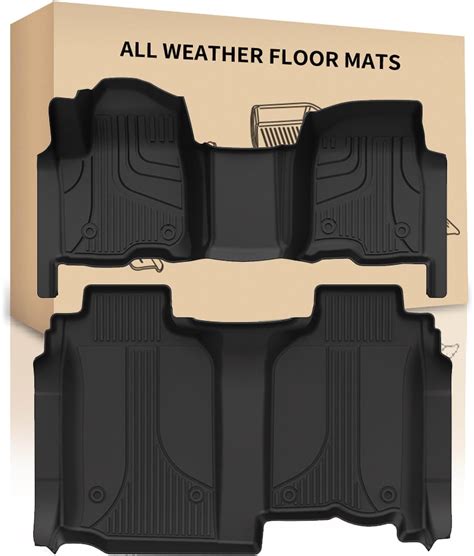 Amazon.com: Rough Country All Weather Floor Mats Set for Chevy/GMC 1500 ...