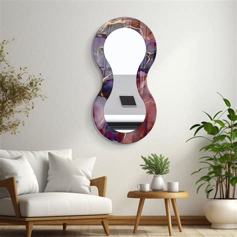 Artistic Curvy Acrylic Wall Mirror with Abstract Frame Design – Vibecrafts