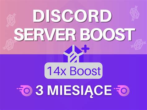 DISCORD nitro 14X SERVER BOOSTING (3 MIESIĄCE) BOOST 16909879640 ...