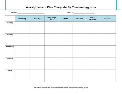 Elementary Daily Lesson Plan Template 的图像结果
