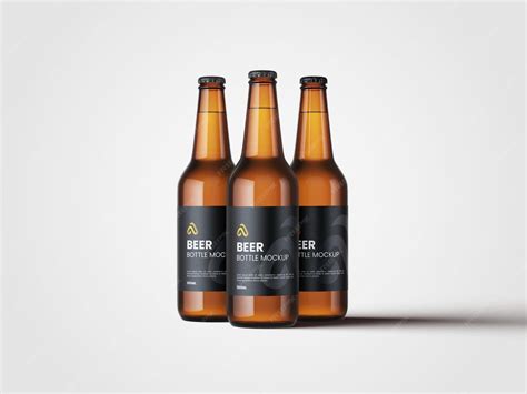 Light Beer Bottle Mockup Psd