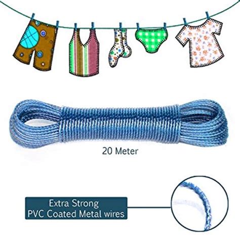 Buy Evershine Clothesline Heavy Duty Wet Cloth Laundry Rope PVC Coated ...
