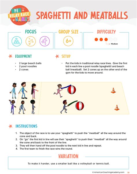 PE Relay Race Games – American Coaching Academy
