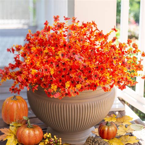 Car Decorations Artificial Fake Fall Autumn Eucalyptus Plants Flowers ...