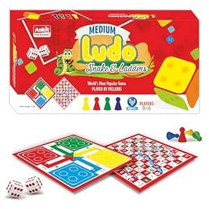 Buy Ankit Toys & Games 2 in 1 Ludo & Snake & Ladders Medium 12" (Saap ...
