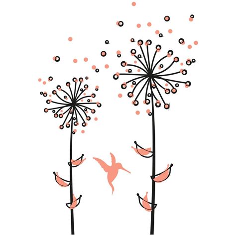 Dandelions Peach Wall sticker | wall-art.com