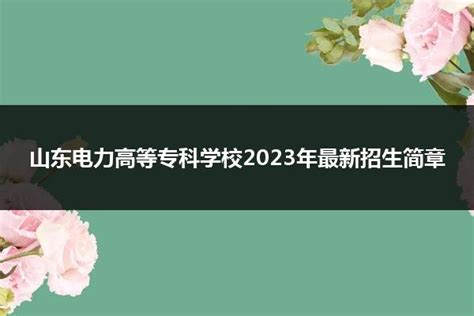 山东电力高等专科学校2022年最新招生要求（奖助政策）_山东职校招生网