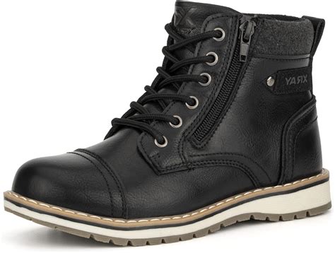 Buy X RAY Footwear Boy’s Fashion Classic Lace Up Combat Faux Leather ...