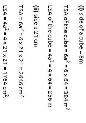 find total surface area and lateral surface area of the cube whose side ...