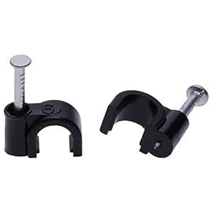 Mini Skater 6mm Nylon Steel Nail in Circle Ethernet Cable Clips Round ...