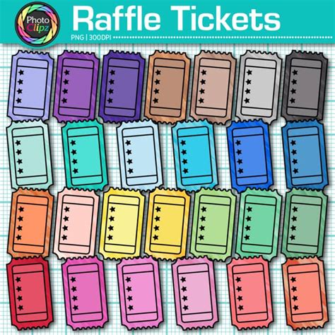 Blank Raffle Ticket Clipart: Fun Classroom Raffle Drawing Prize Clip ...
