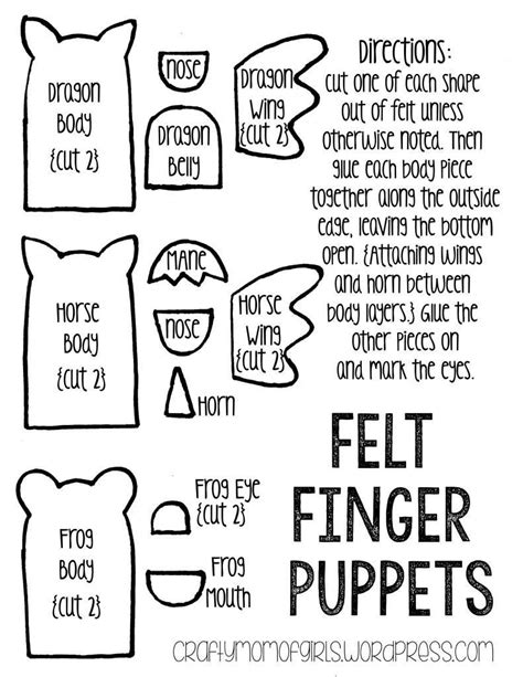 Downloadable Puppet Patterns 的图像结果