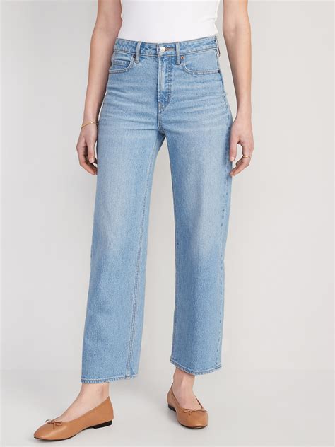 Old Navy Extra High-Waisted Cropped Wide-Leg Jeans blue - 549316002