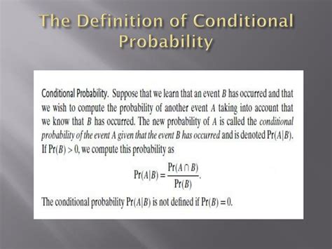 Image result for Definitional of Conditional Probability