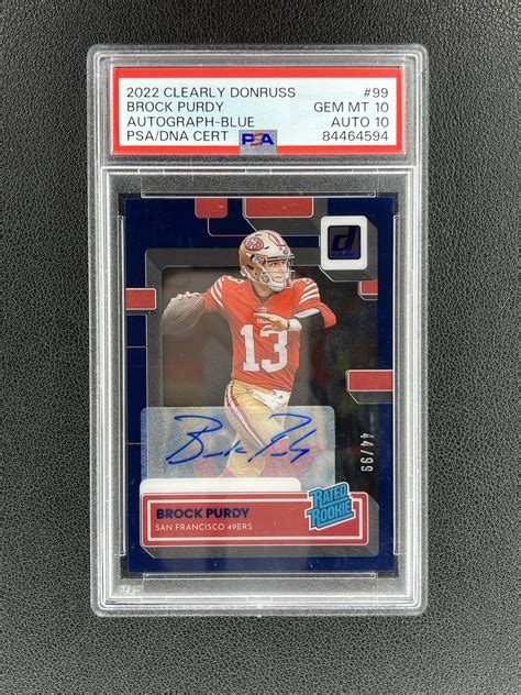 Brock Purdy 2022 Clearly Donruss #99 Rated Rookie Autographs - Blue /99 ...