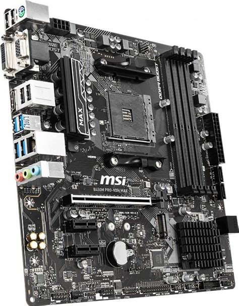 MSI B450M PRO-VDH MAX AM4Socket Micro-ATX AMD B450 Chipset DDR4 ...