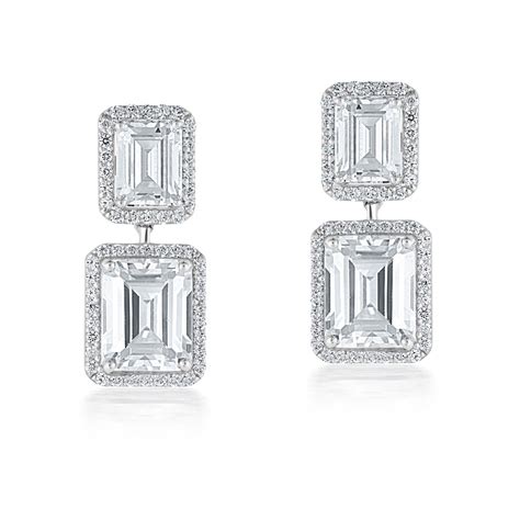 Classic Emerald Cut Earrings By Hyba Jewels - Hyba Jewels