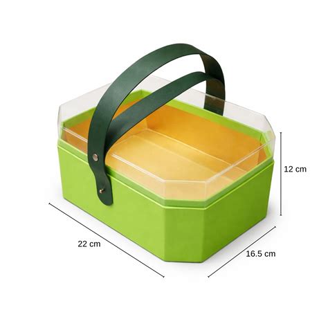 Buy Octagonal Gift Box with Clear Lid & Handle- Return Gift Box – Wraparts