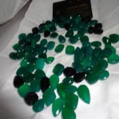 Onyx Gemstones - Black Onyx Faceted Almonds Shape Exporter from Jaipur