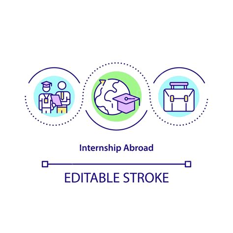 Internship Abroad Concept Icon Career General Symbol Vector, Career ...