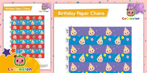 FREE! - CoComelon: Birthday Paper Chains (teacher made)